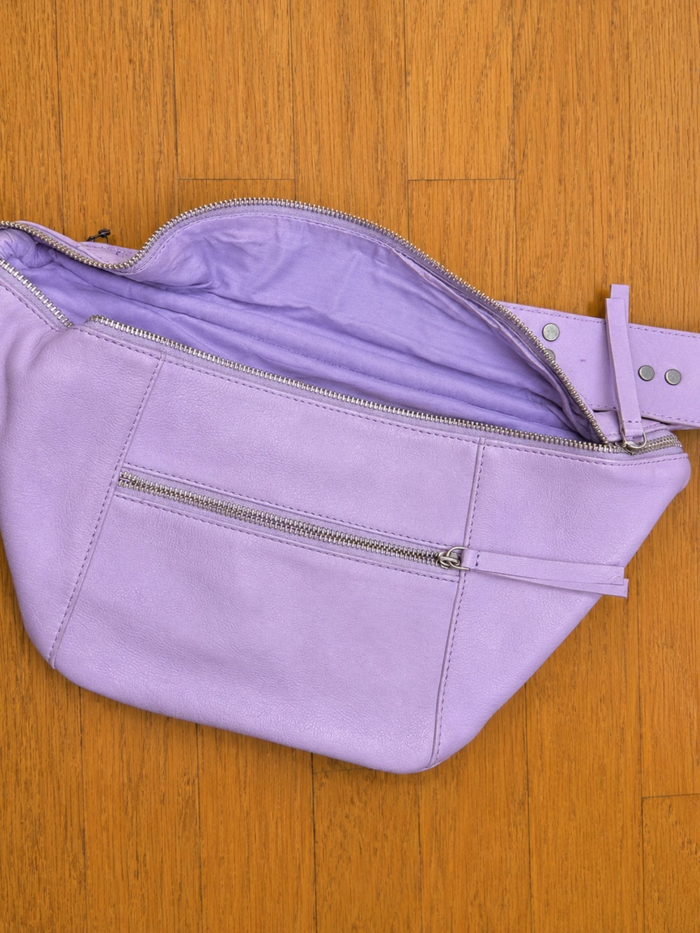 *NEW* Free People Wilder Embellished Sling Leather Bag, Lavender Purple - Picture 6 of 6